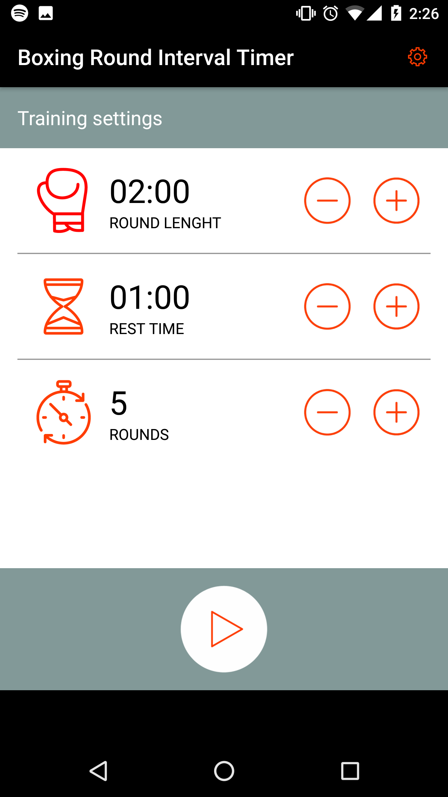 اسکرین شات 2 برنامه Boxing Round Interval Timer