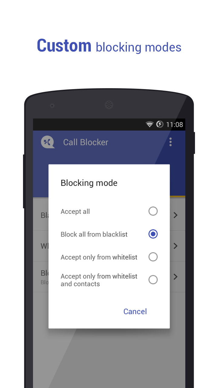 اسکرین شات 2 برنامه Call Blocker - Blacklist