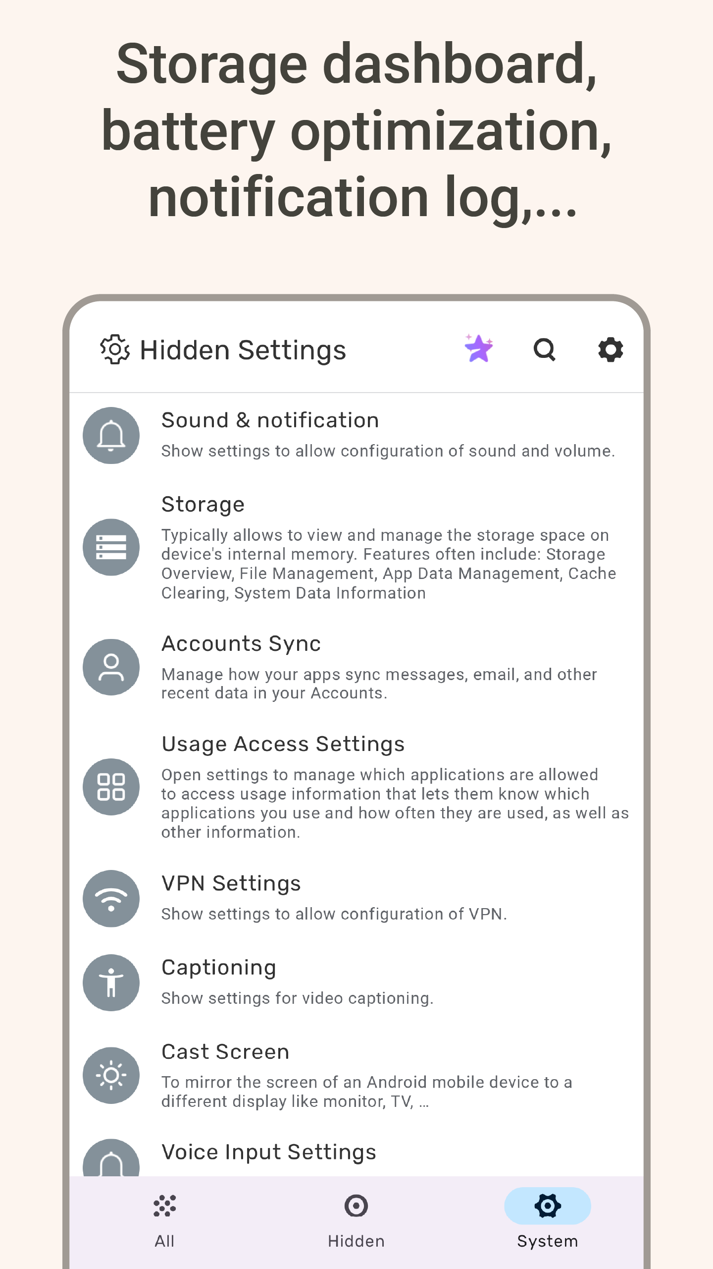 اسکرین شات 6 برنامه Settings: All Quick Access