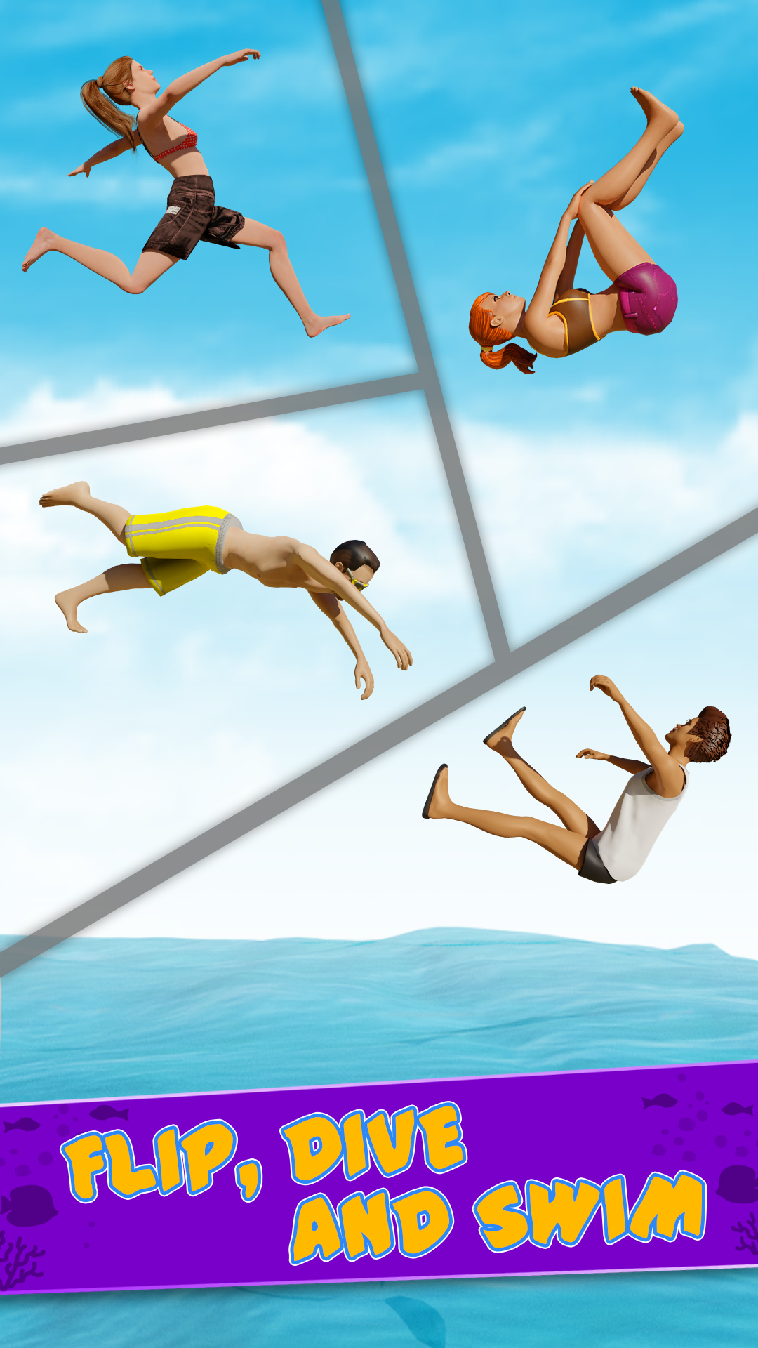 اسکرین شات 3 بازی Cliff Flip Diving 3D Flip
