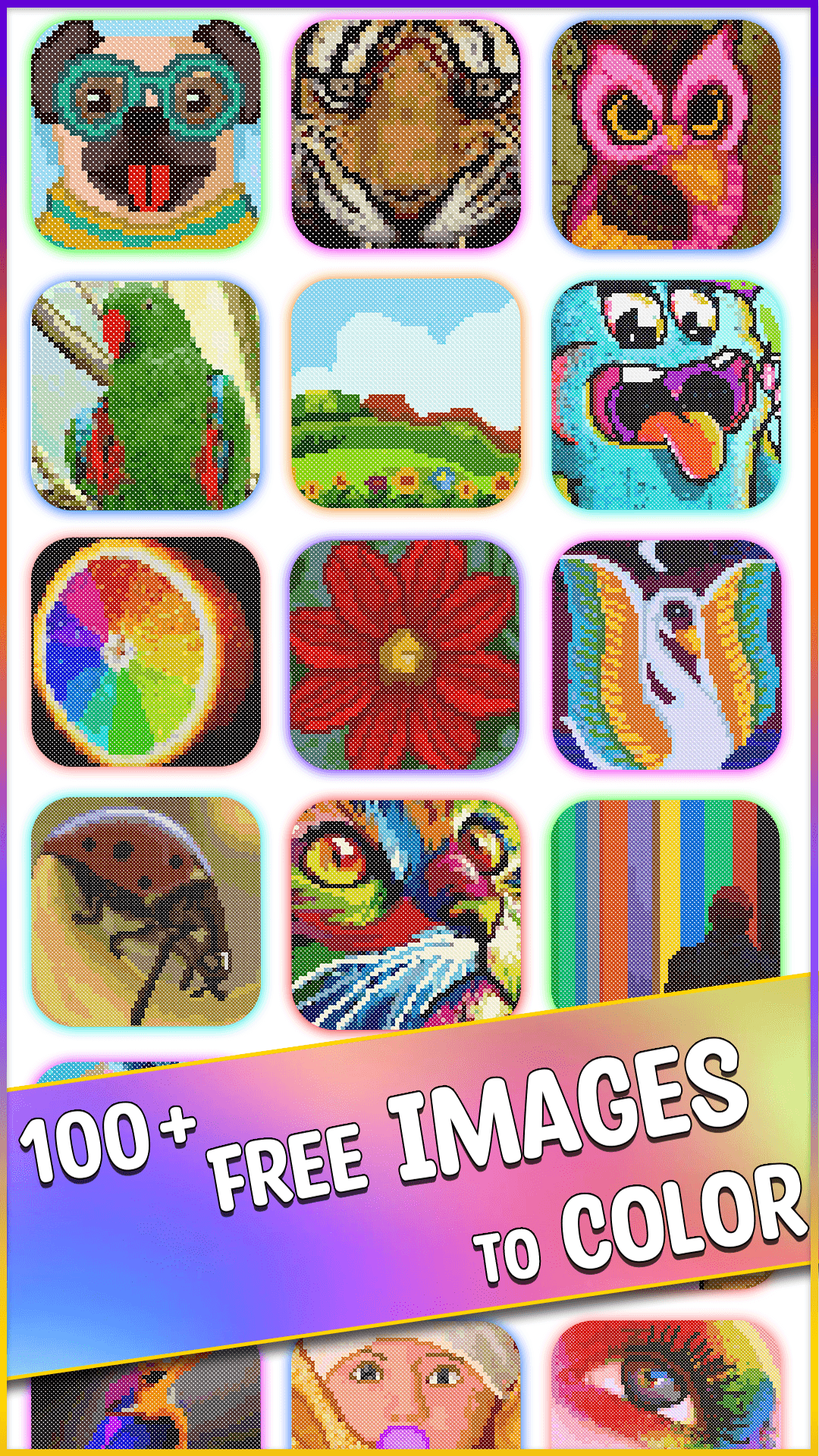 اسکرین شات 2 برنامه Cross Stitch Adult Coloring