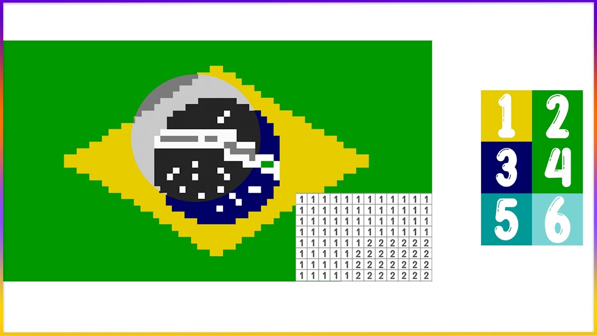 اسکرین شات 2 برنامه Flag Pixel Art Color by Number