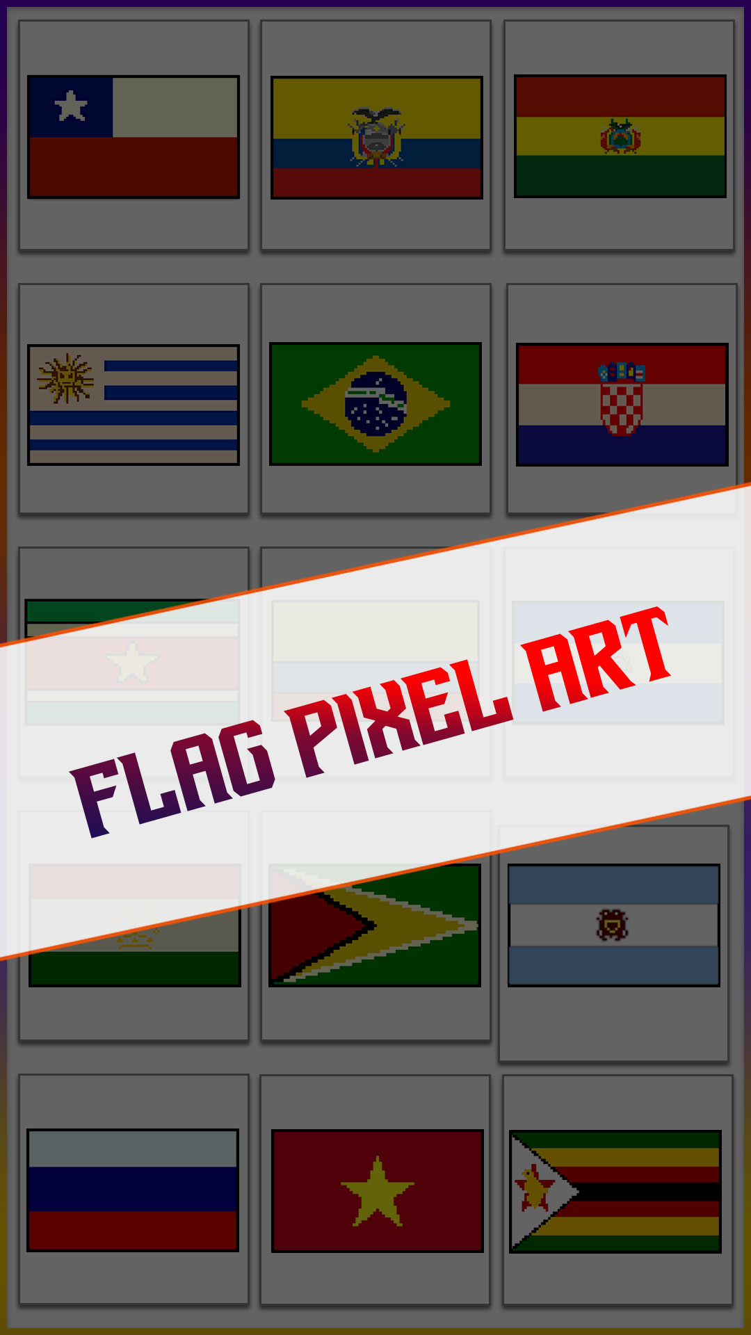 اسکرین شات 3 برنامه Flag Pixel Art Color by Number