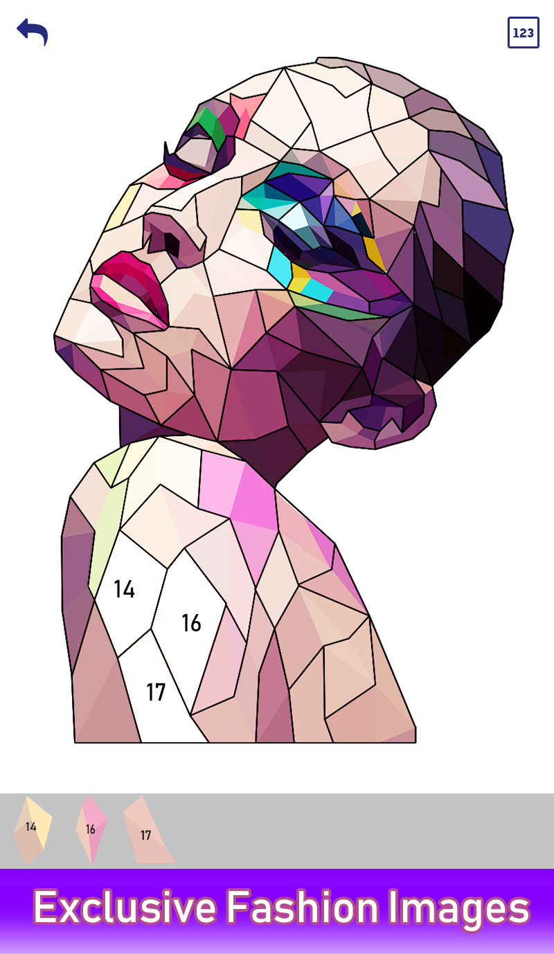 اسکرین شات 3 برنامه Poly Art Color By Number Puzz