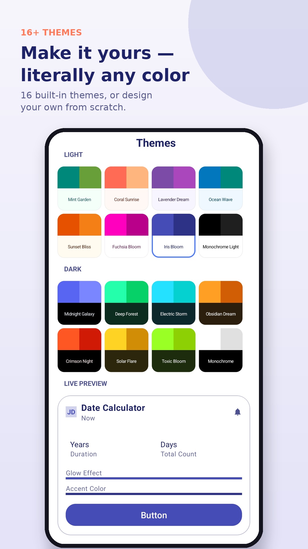 اسکرین شات 3 برنامه Date Calculator