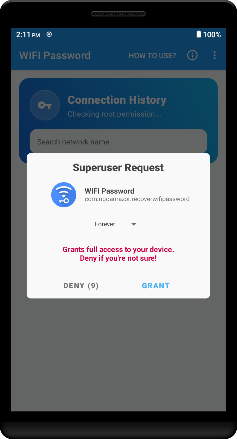اسکرین شات 4 برنامه Wifi Password Recovery
