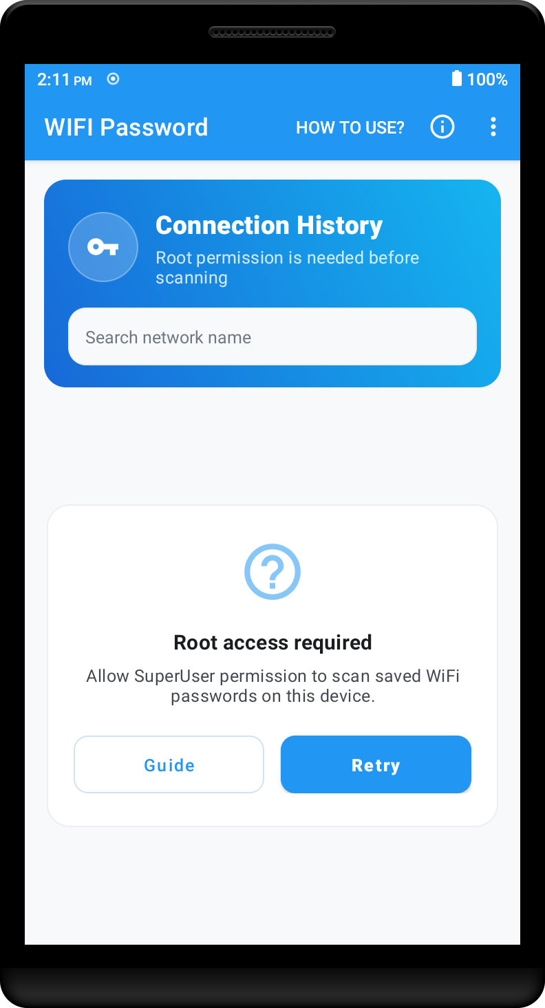 اسکرین شات 3 برنامه Wifi Password Recovery