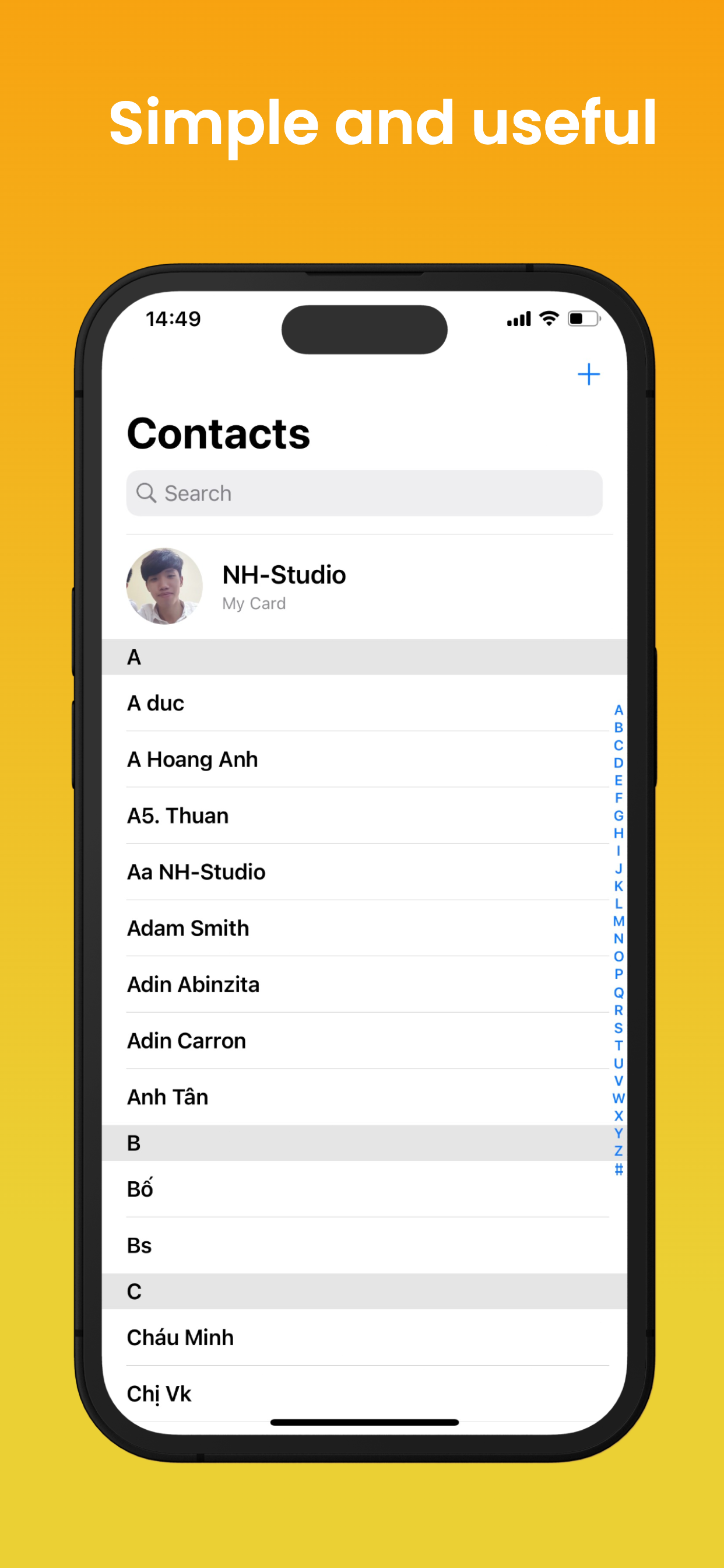 اسکرین شات 1 برنامه iContacts – OS 17 Contacts