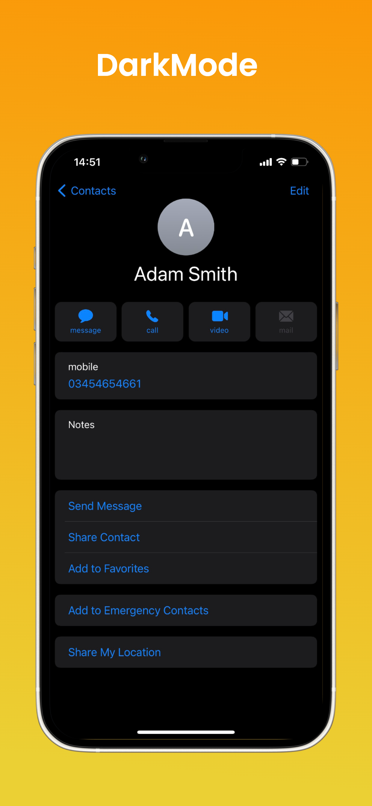 اسکرین شات 4 برنامه iContacts – OS 17 Contacts