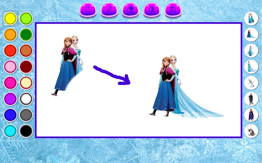 اسکرین شات 2 بازی السا و نقاشی