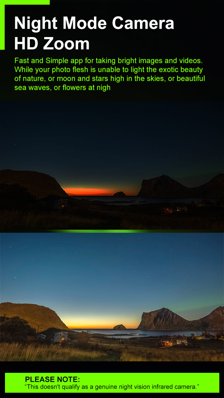 اسکرین شات 4 برنامه Night Mode Camera HD Zoom