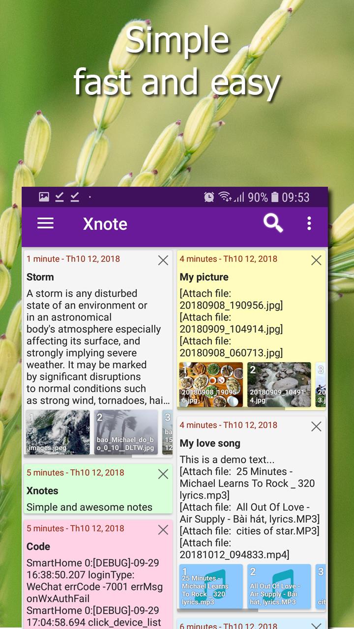 اسکرین شات 1 برنامه Notes - notepad, sticky notes
