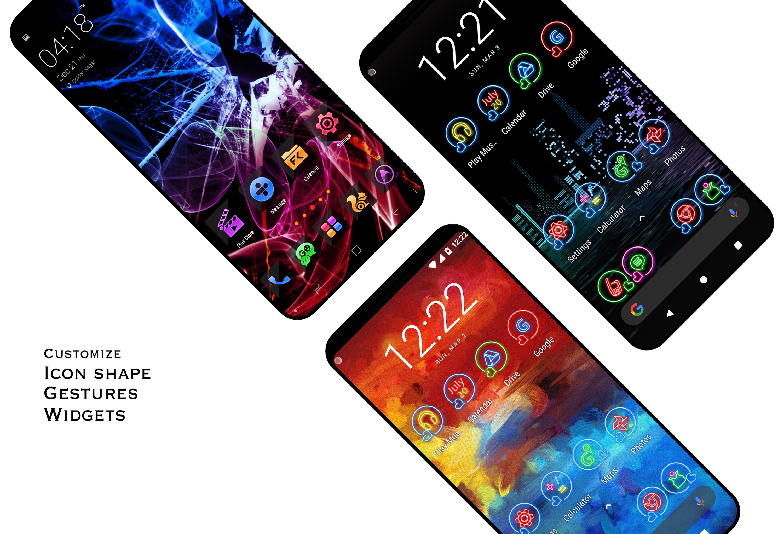 اسکرین شات 5 برنامه Neox Launcher: Themes & UI