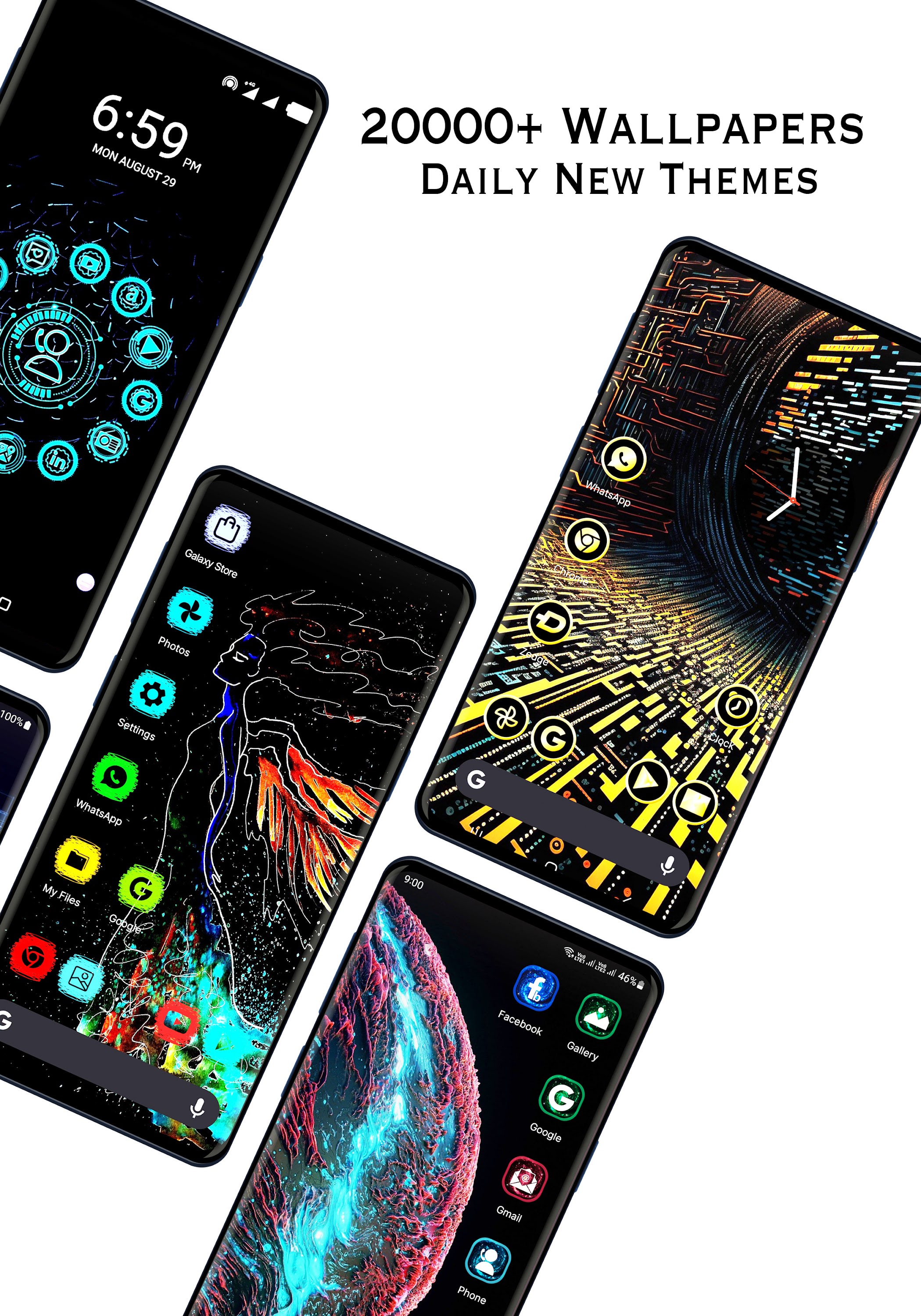 اسکرین شات 2 برنامه Neox Launcher: Themes & UI