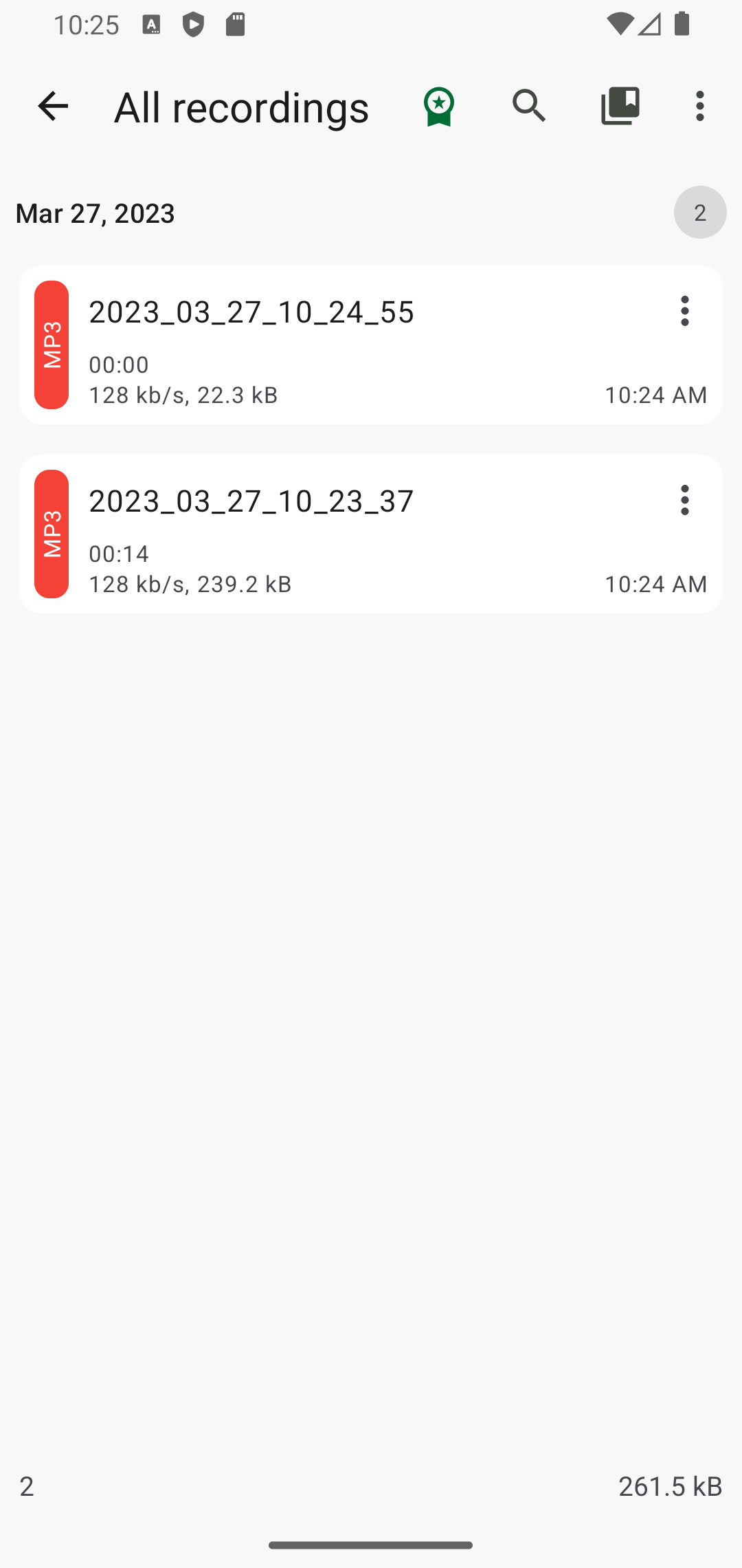 اسکرین شات 3 برنامه ASR Voice Recorder