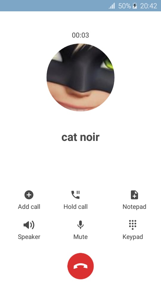 اسکرین شات 1 برنامه cat noir fake call