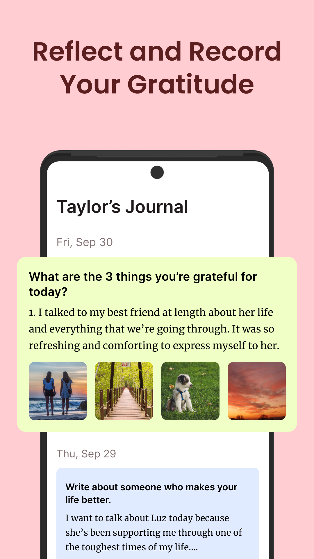 اسکرین شات 4 برنامه Gratitude: Self-Care Journal