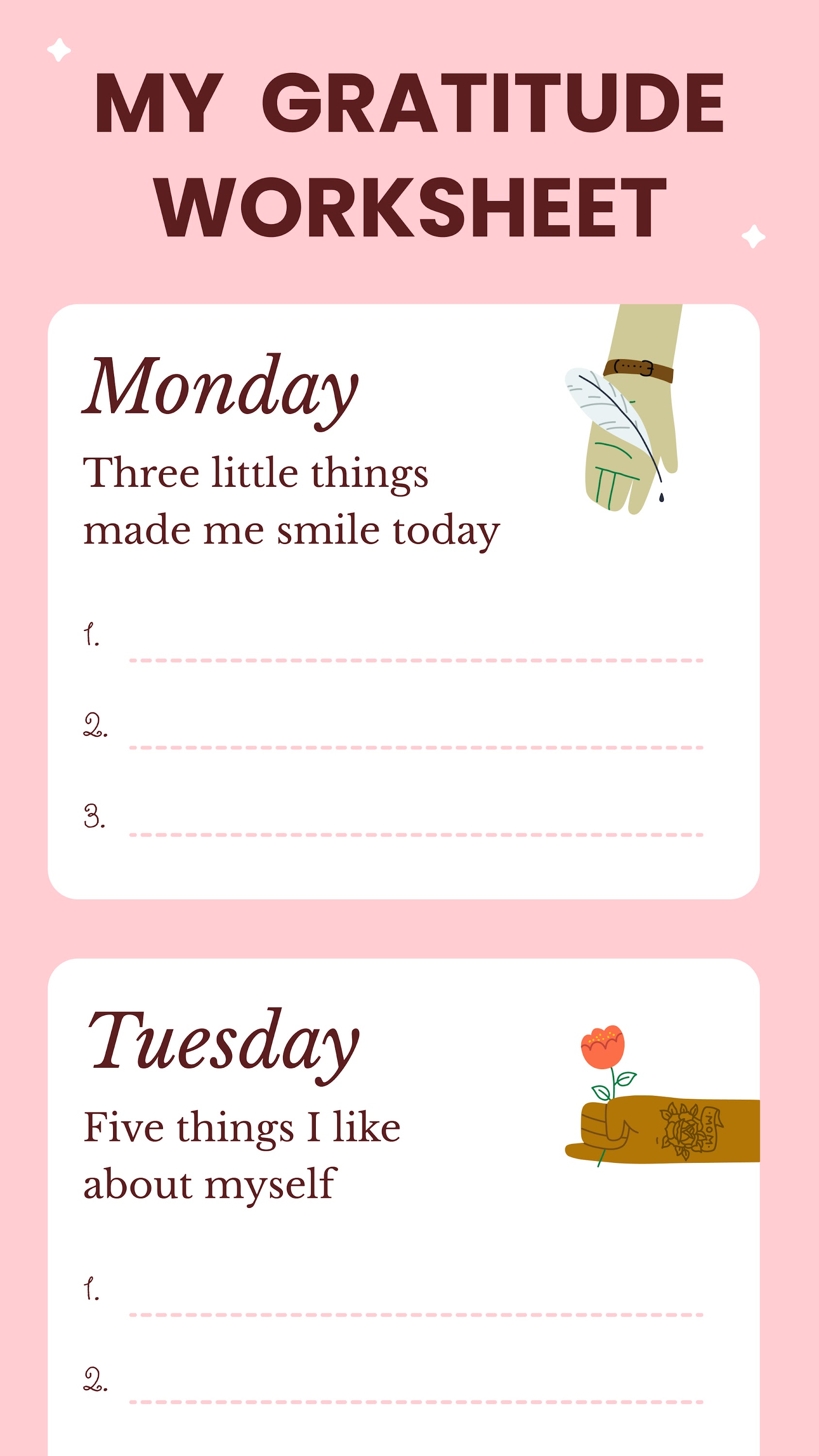 اسکرین شات 1 برنامه Gratitude: Self-Care Journal