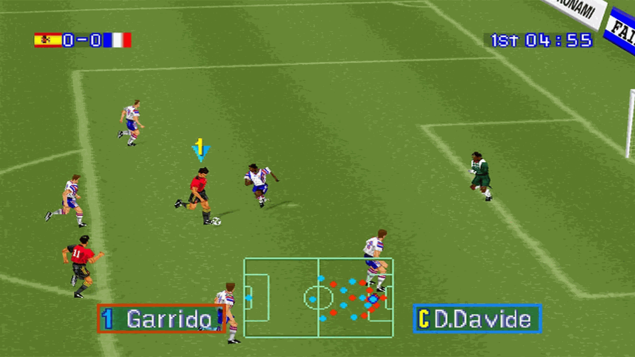 اسکرین شات 24 بازی فوتبال 98 (صدا دار) پلی استیشن 1
