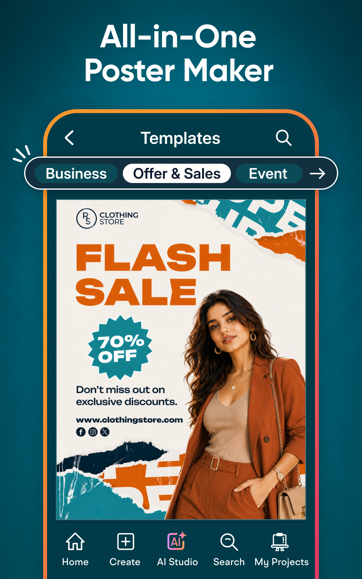 اسکرین شات 2 برنامه Poster Maker, Flyer Maker