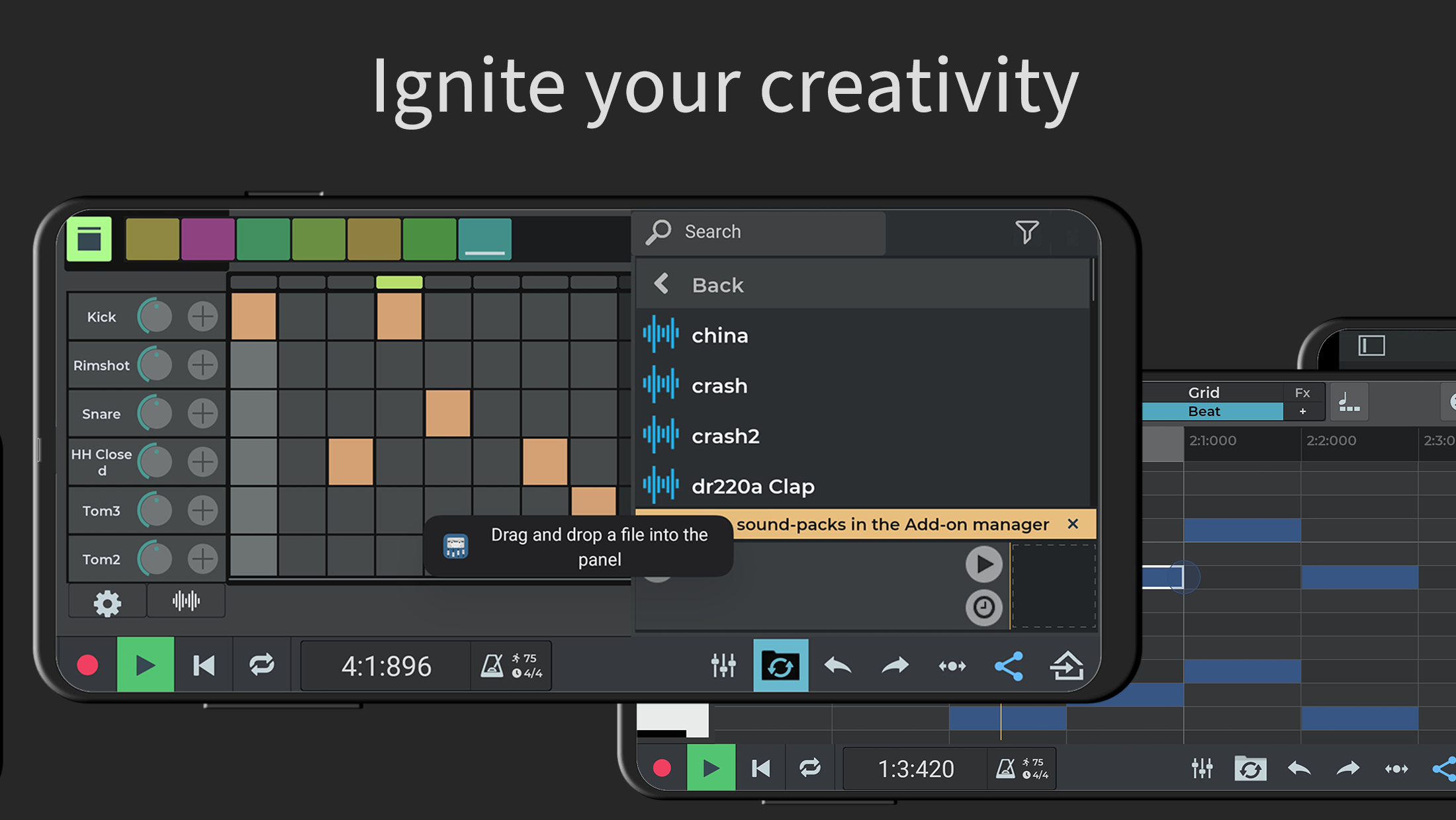 اسکرین شات 3 برنامه n-Track Studio DAW: Make Music