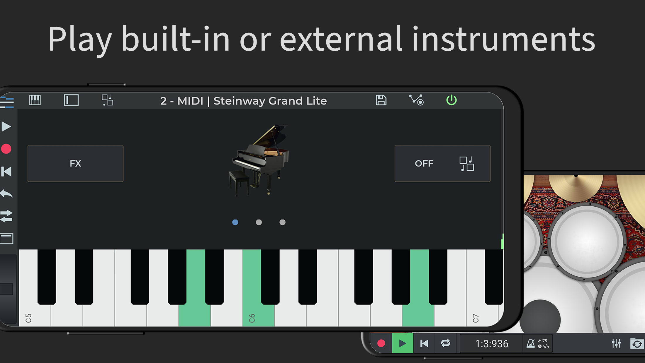 اسکرین شات 5 برنامه n-Track Studio DAW: Make Music