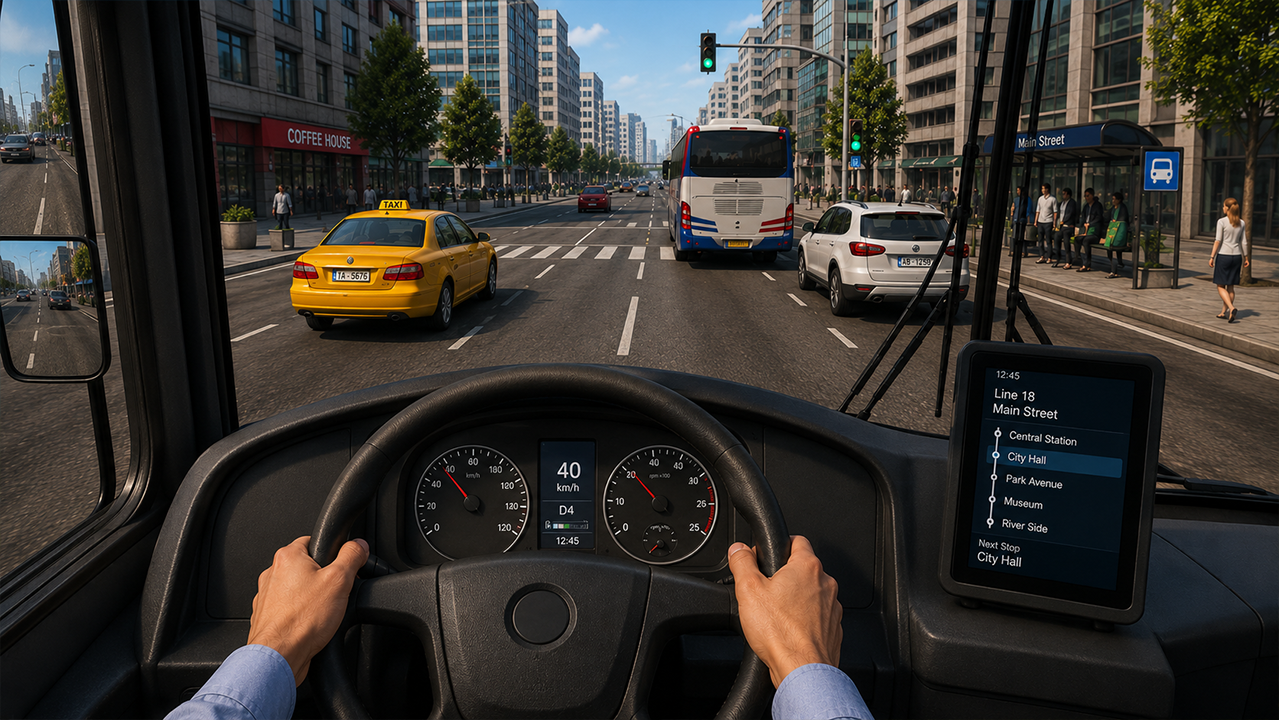 اسکرین شات 3 بازی Bus Simulator: City Coach Game