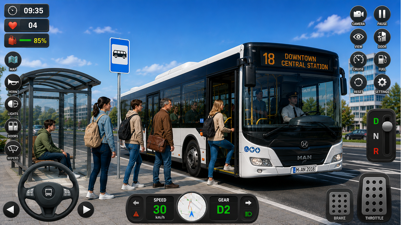 اسکرین شات 1 بازی Bus Simulator: City Coach Game