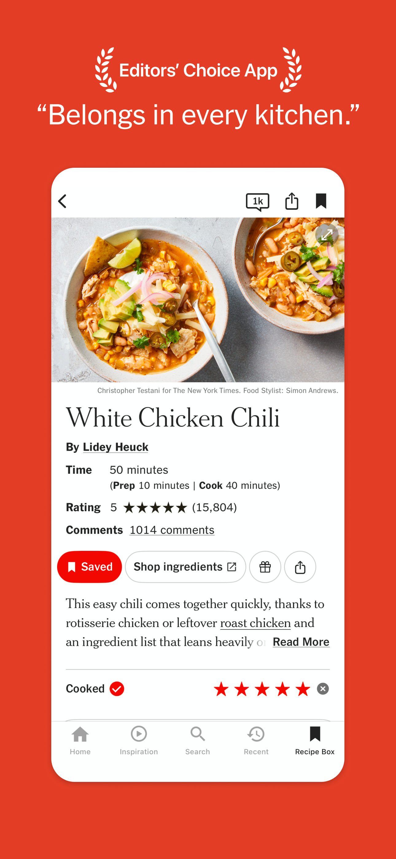 اسکرین شات 2 برنامه NYT Cooking: Quick Tasty Meals