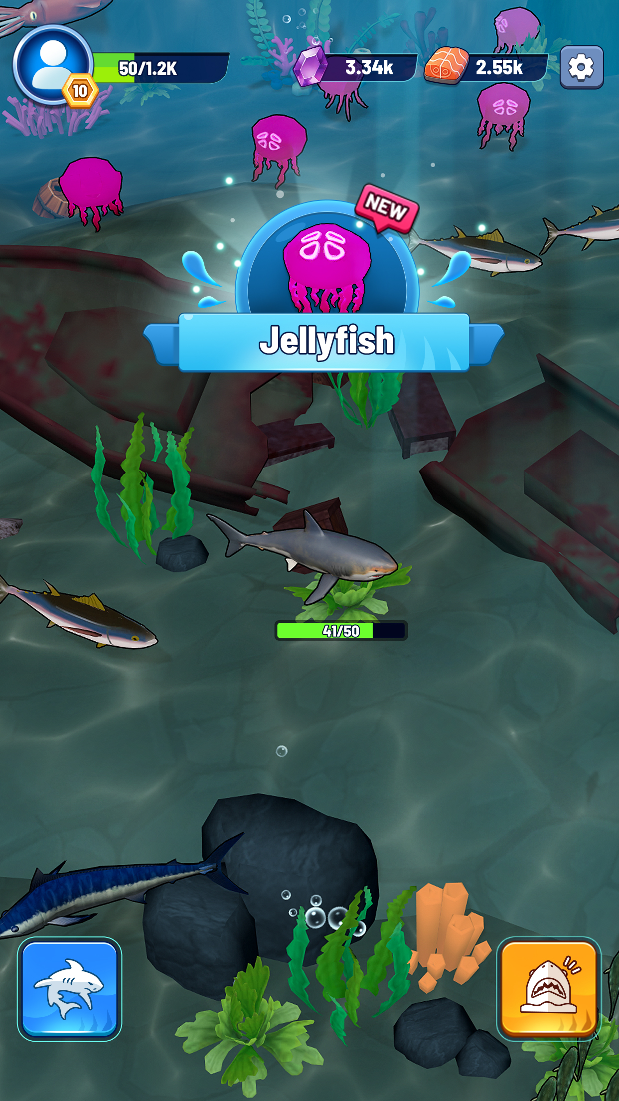 اسکرین شات 2 بازی Abyss Shark: Eat & Grow