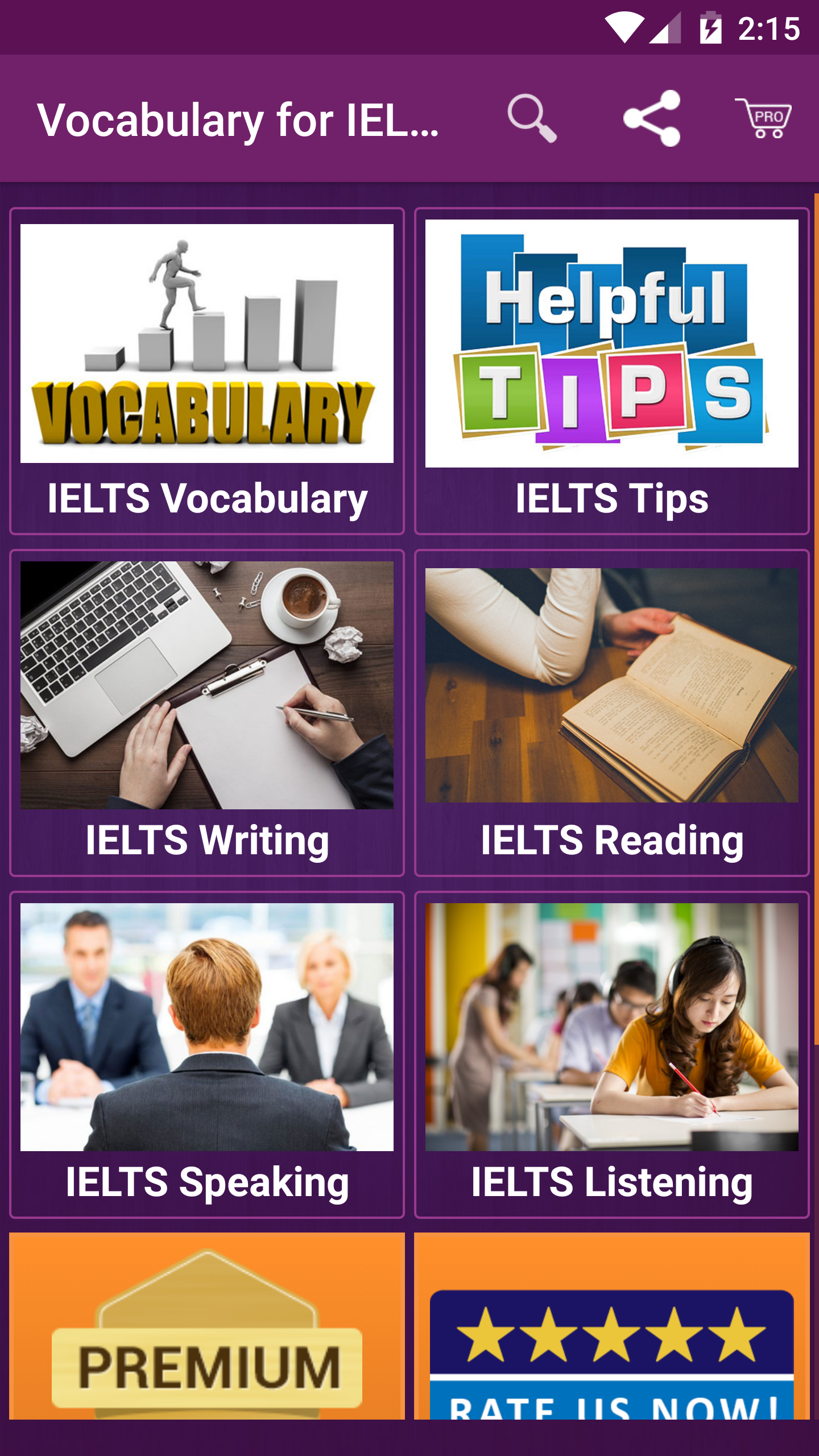 اسکرین شات 1 برنامه Vocabulary for IELTS
