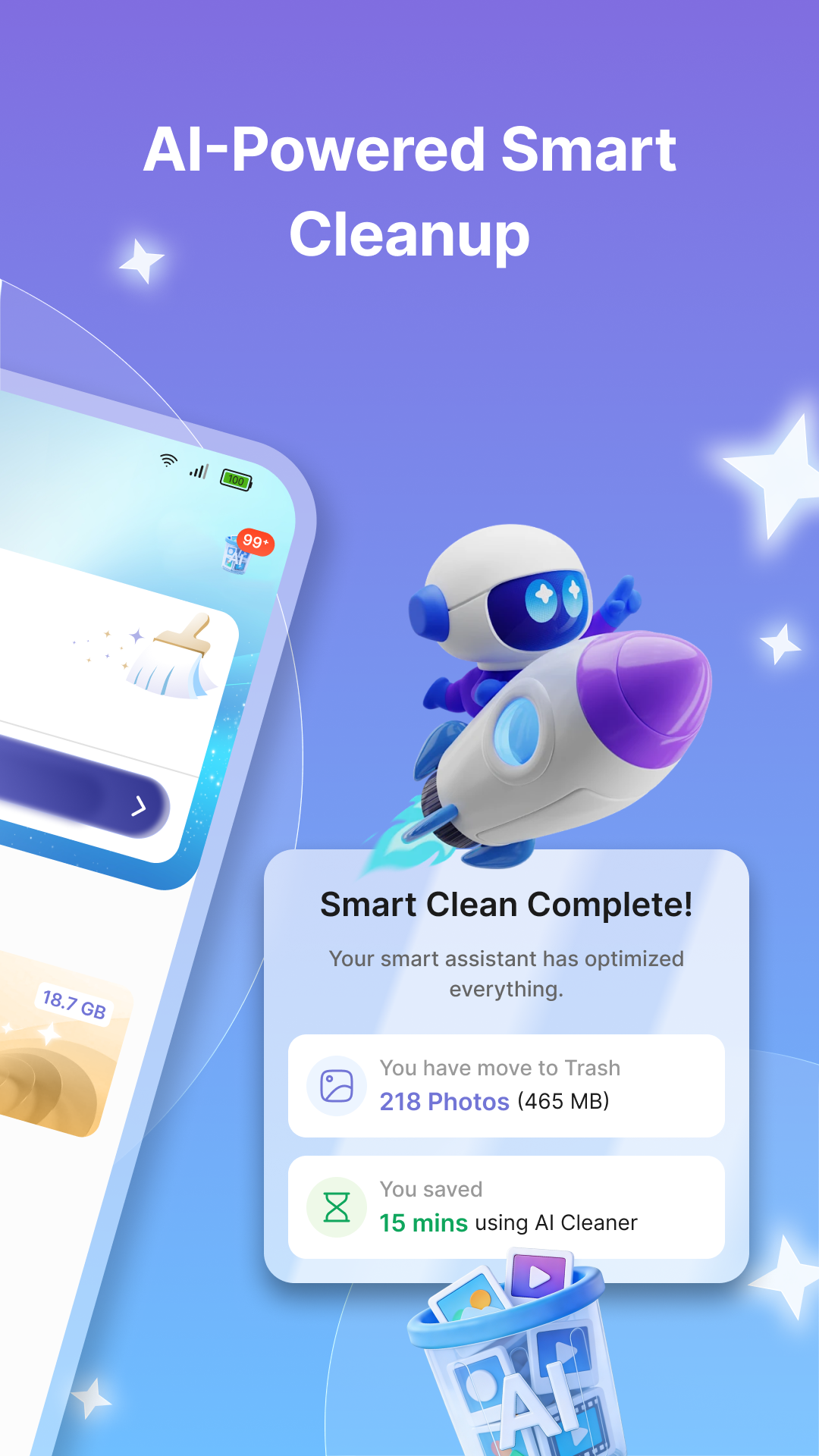 اسکرین شات 2 برنامه Phone Cleaner: AI Cleaner