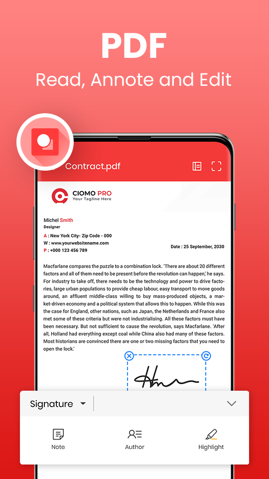 اسکرین شات 4 برنامه Word Document: DOCX, PDF, XLSX