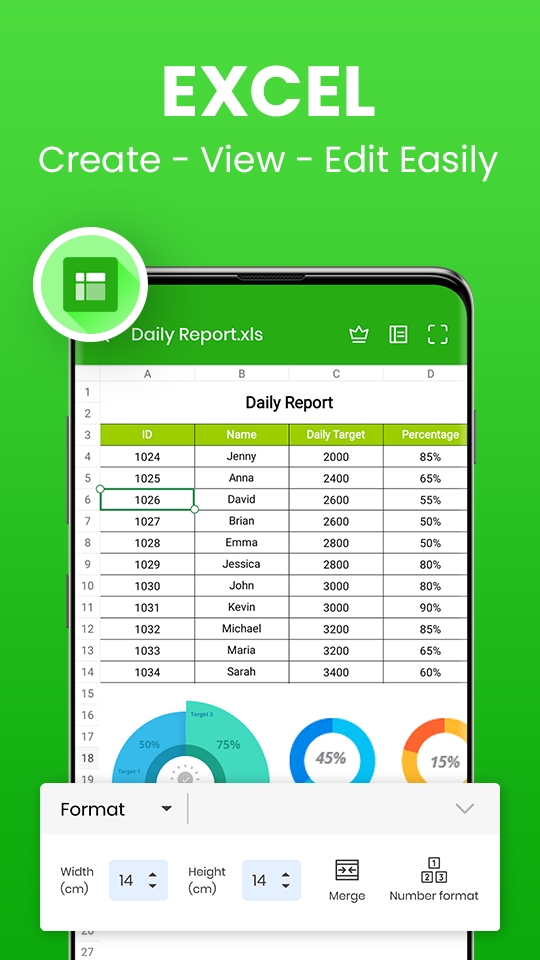اسکرین شات 3 برنامه Word Document: DOCX, PDF, XLSX