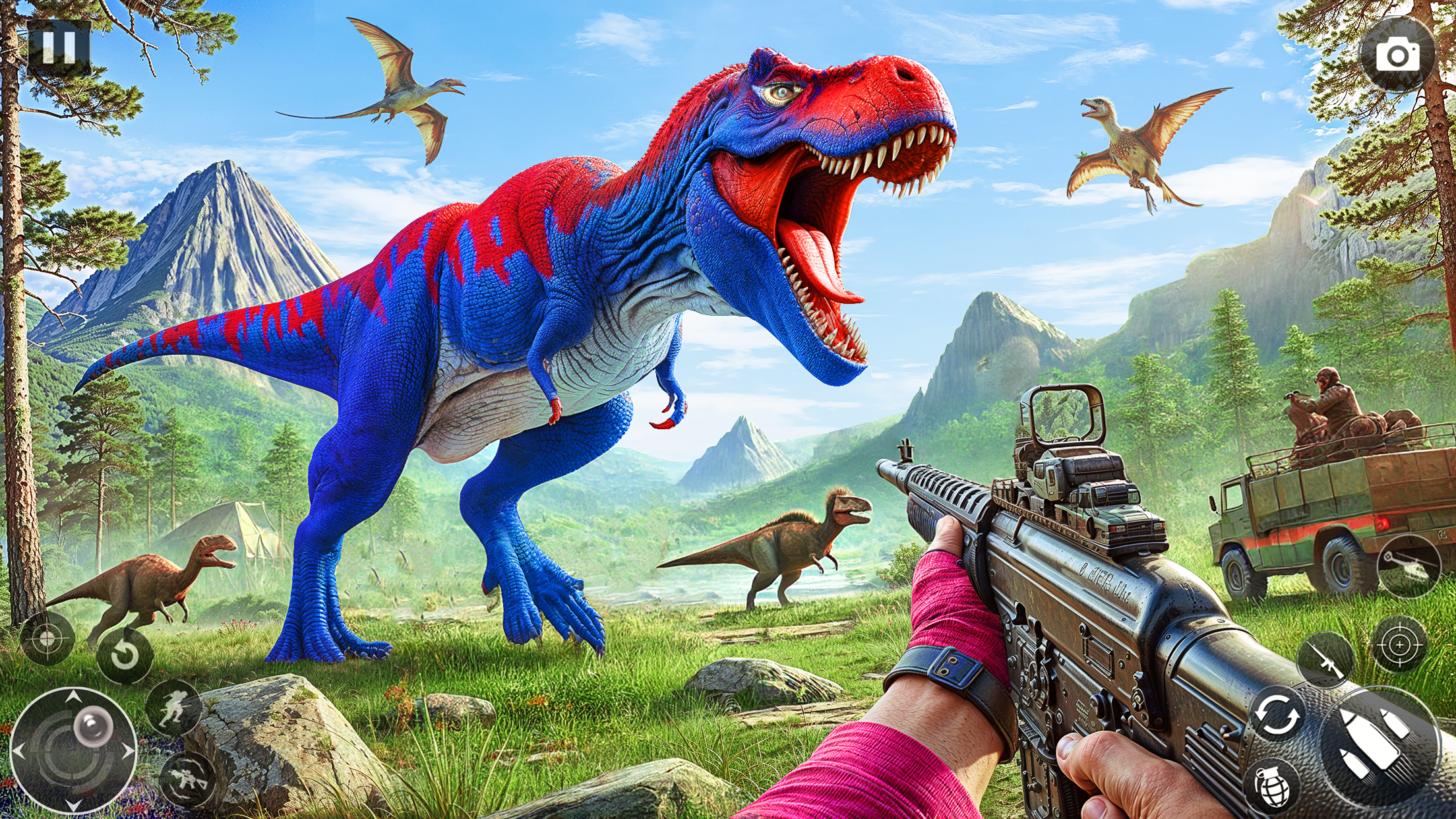 اسکرین شات 4 برنامه Dino Family 3D Hunting Games