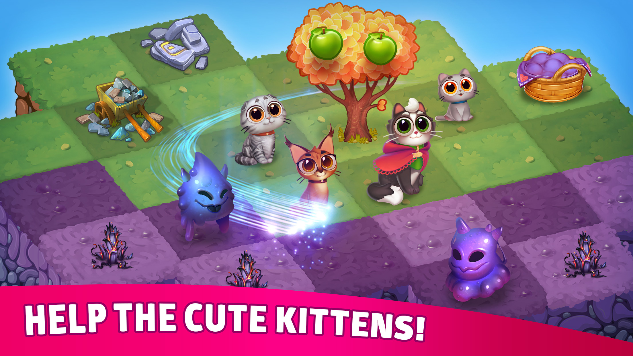 اسکرین شات 3 بازی Merge Cats: Magic games