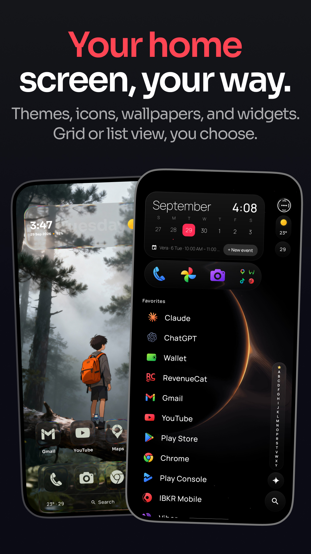 اسکرین شات 1 برنامه One4Home: Launcher & Themes