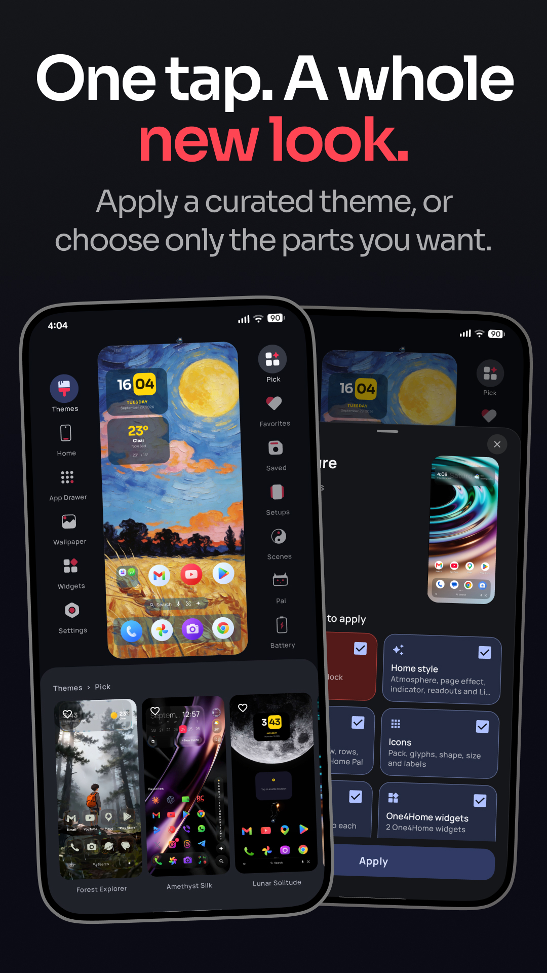 اسکرین شات 3 برنامه One4Home: Launcher & Themes