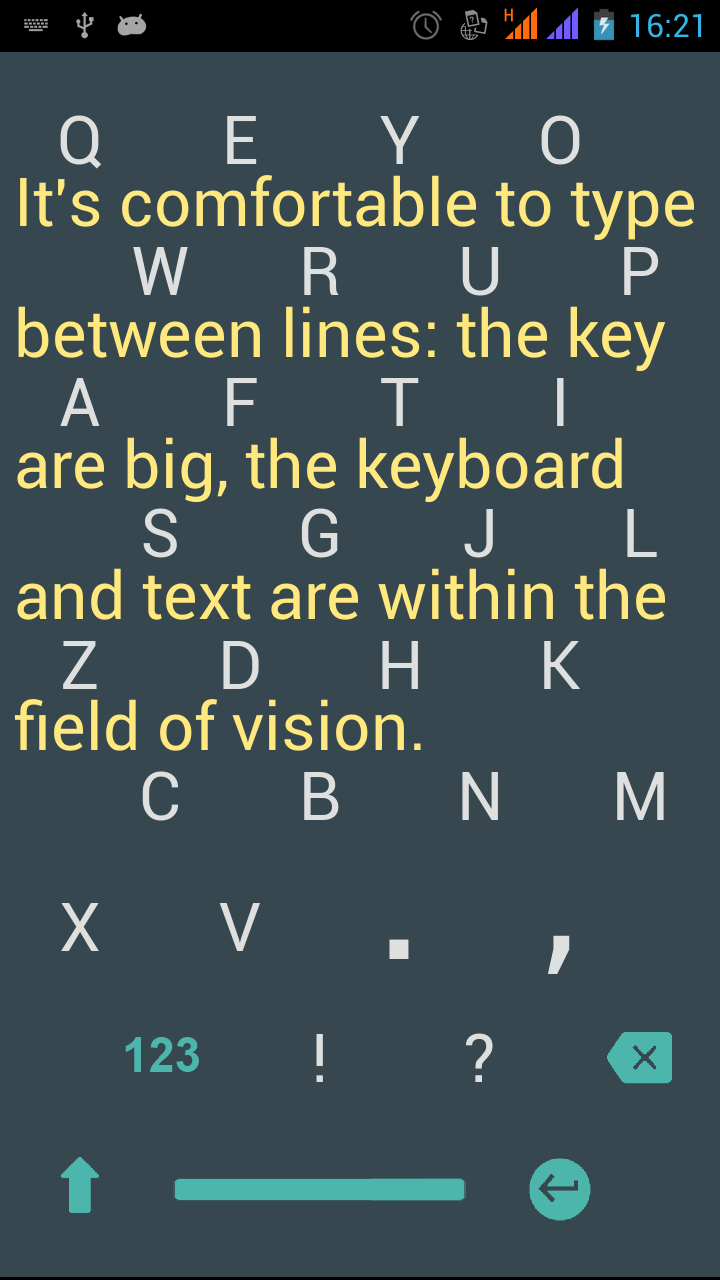 اسکرین شات 2 برنامه 1C Big Keyboard