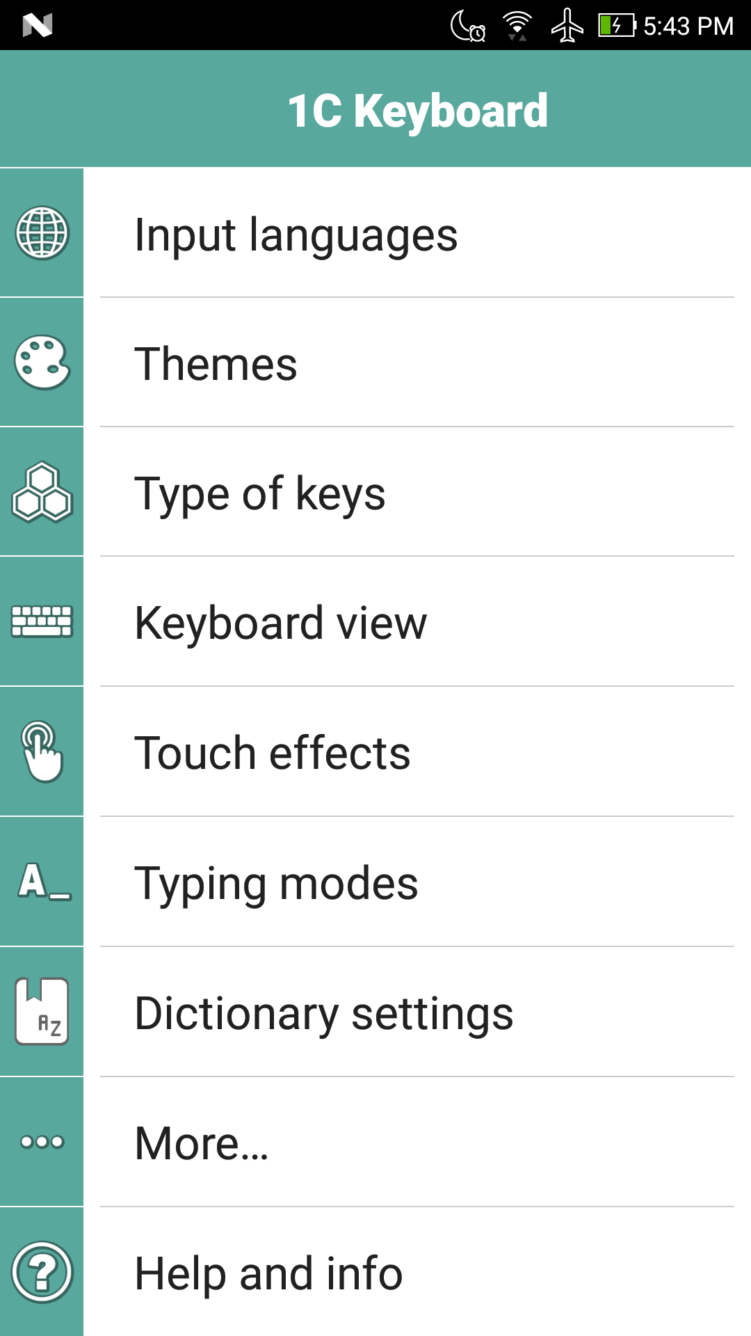 اسکرین شات 6 برنامه 1C Big Keyboard