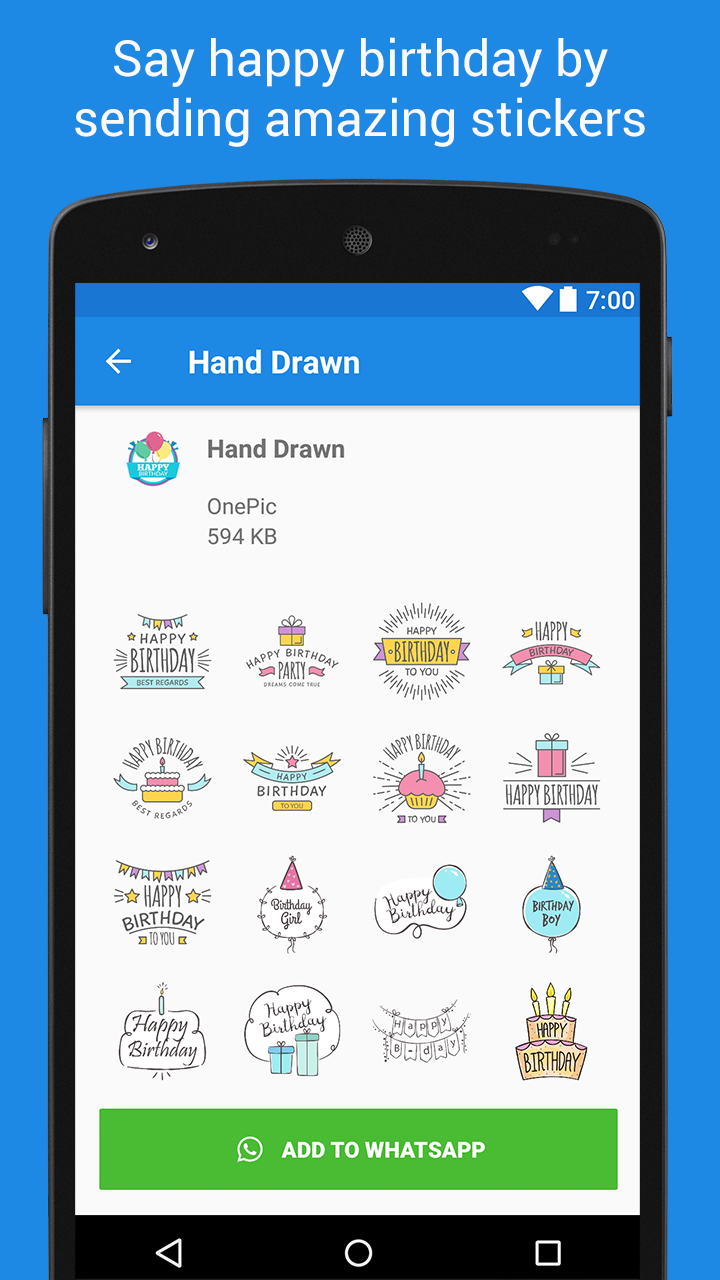 اسکرین شات 6 برنامه Birthday Stickers - WASticker