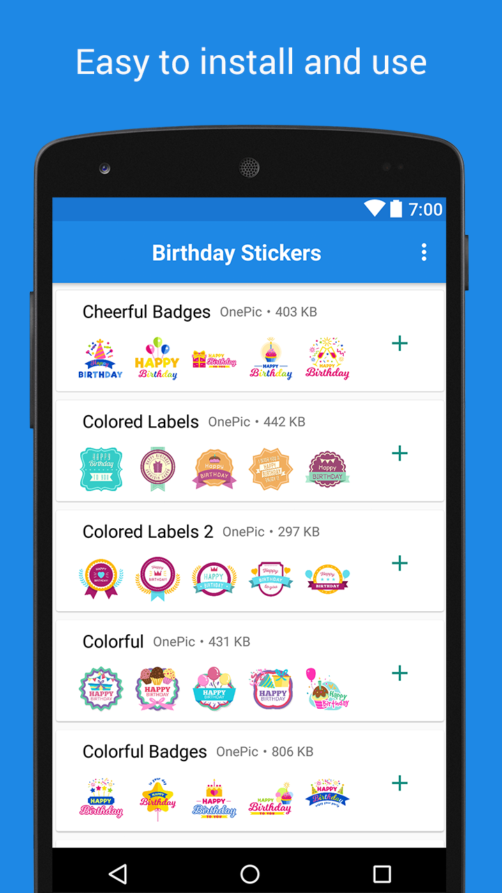 اسکرین شات 2 برنامه Birthday Stickers - WASticker