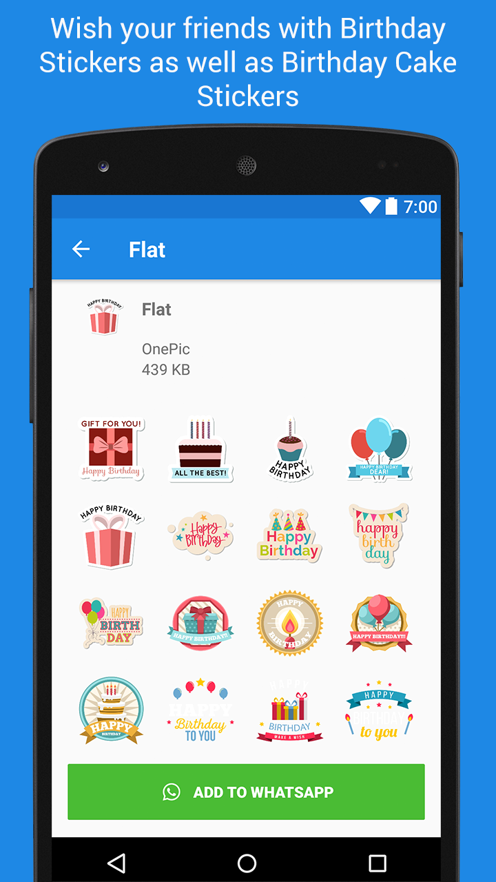 اسکرین شات 8 برنامه Birthday Stickers - WASticker