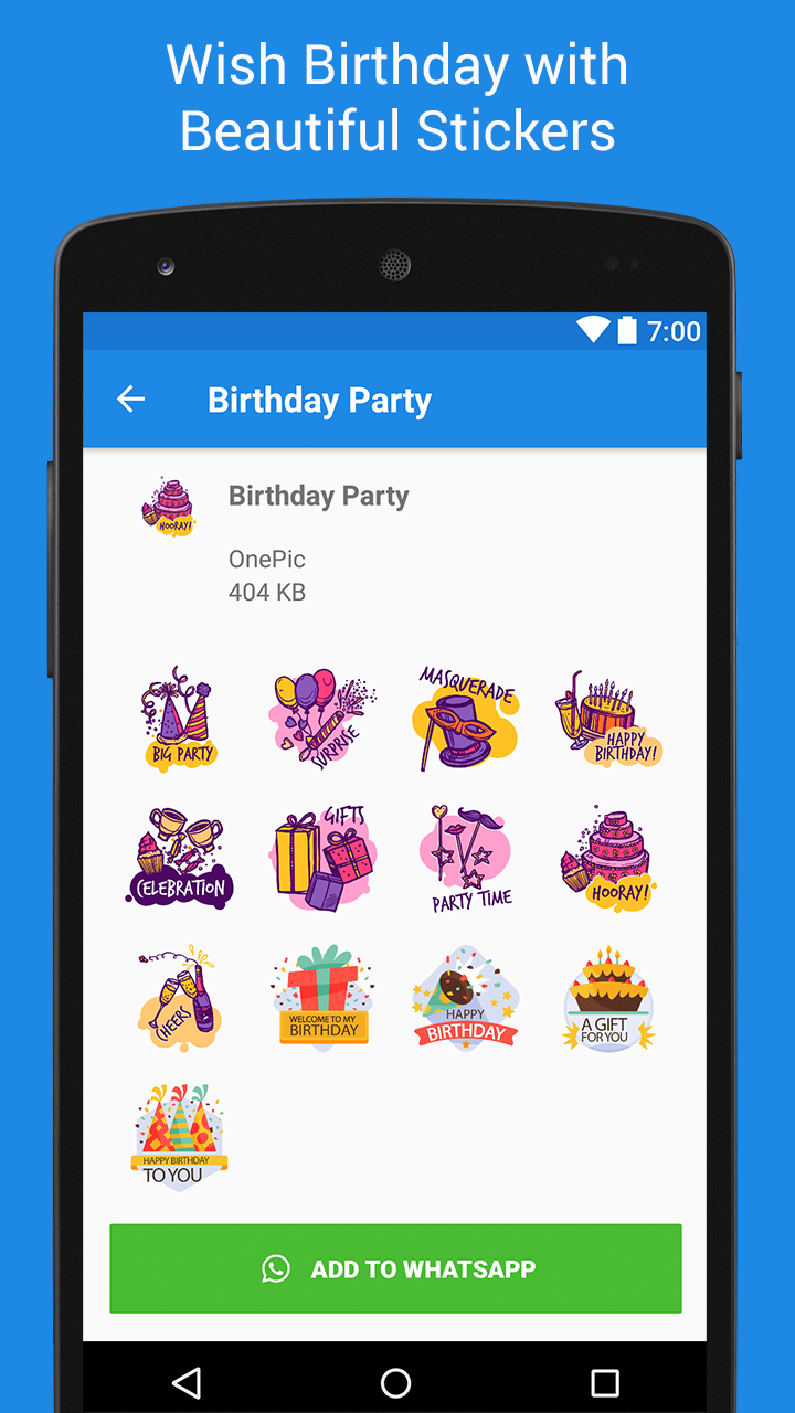 اسکرین شات 5 برنامه Birthday Stickers - WASticker