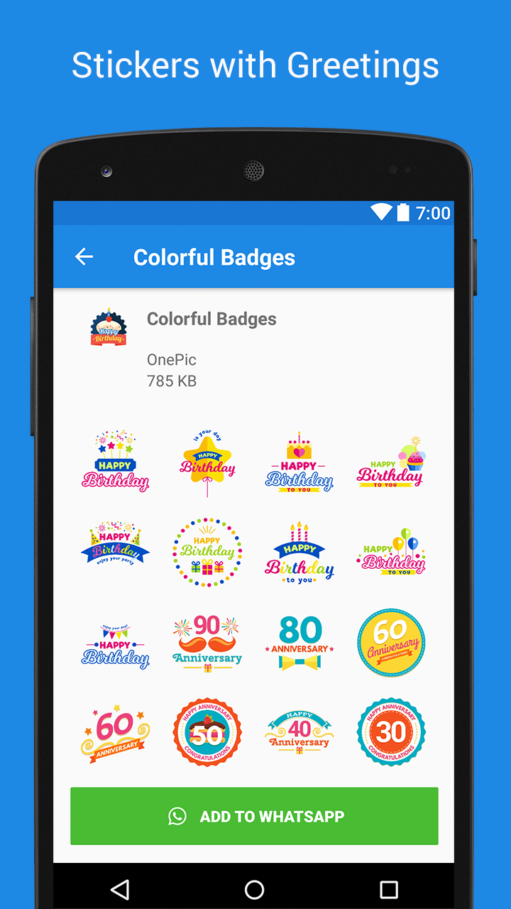 اسکرین شات 7 برنامه Birthday Stickers - WASticker