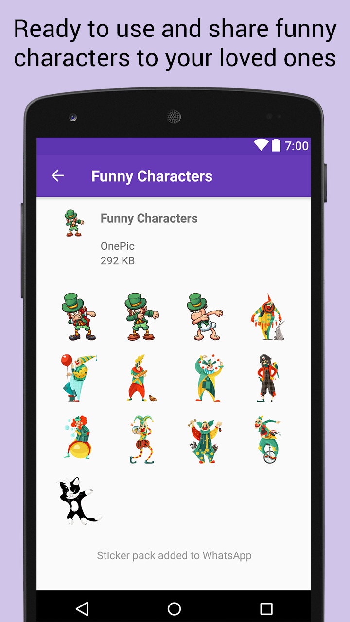 اسکرین شات 4 برنامه Funny Sticker Packs WASticker