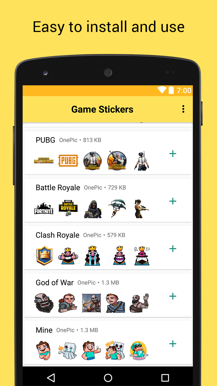 اسکرین شات 2 برنامه Game Stickers for Whatsapp
