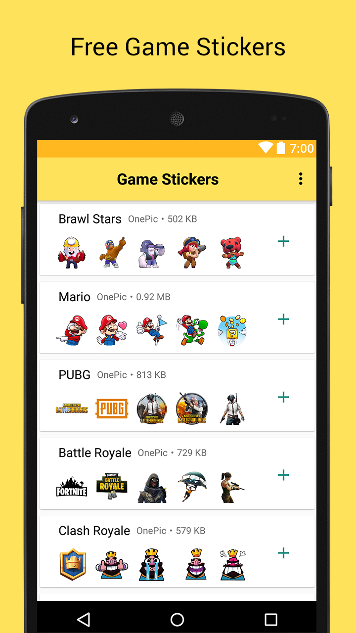 اسکرین شات 1 برنامه Game Stickers for Whatsapp