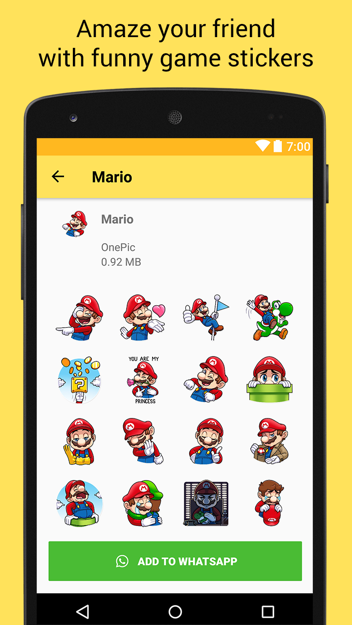اسکرین شات 5 برنامه Game Stickers for Whatsapp