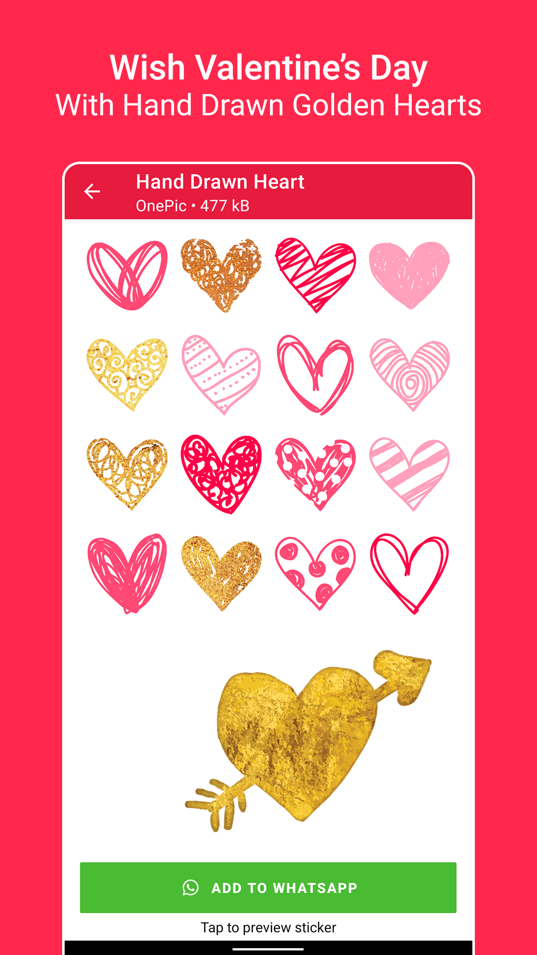 اسکرین شات 4 برنامه Love Sticker Packs - WASticker